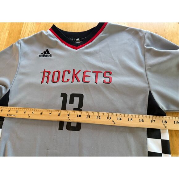 Houston Rockets #13 James Harden Adidas Gray Alternate NBA Jersey SZ L 14-16 - Picture 6 of 10